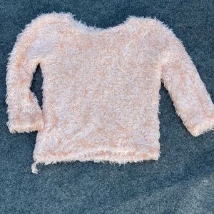 Pink fuzzy sweater
